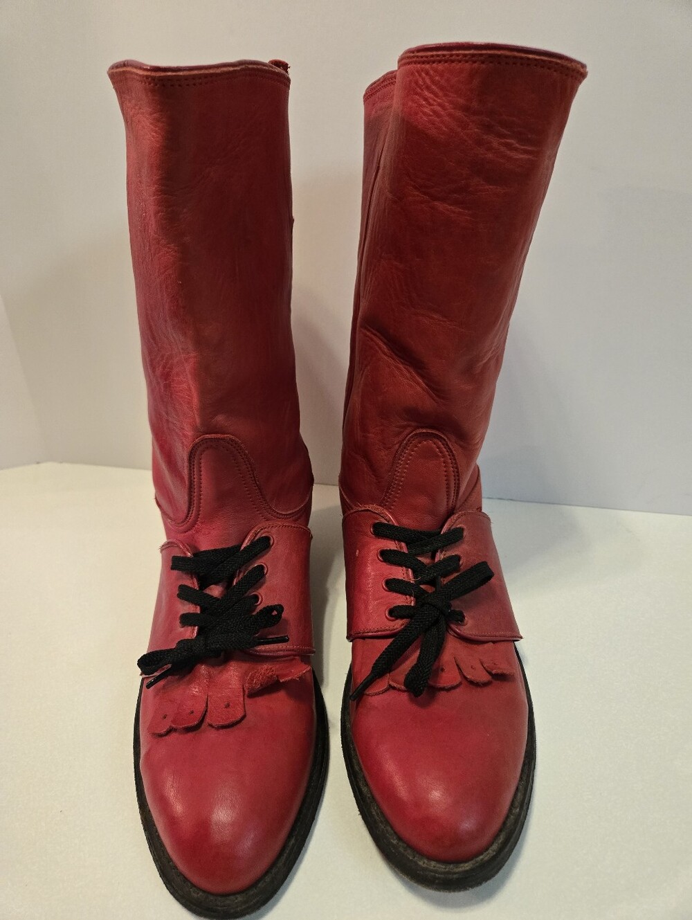Vintage Red Midcalf Boots